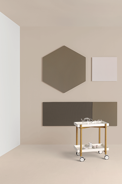 Paneles acústicos con absorción acústica Clase A.